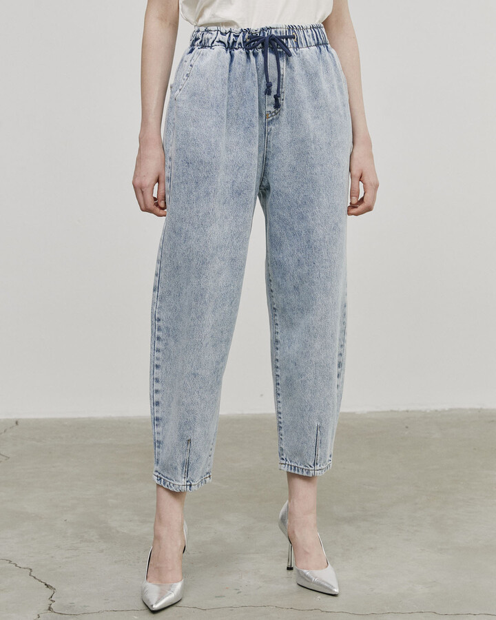 Açık mavi Slouchy Jean