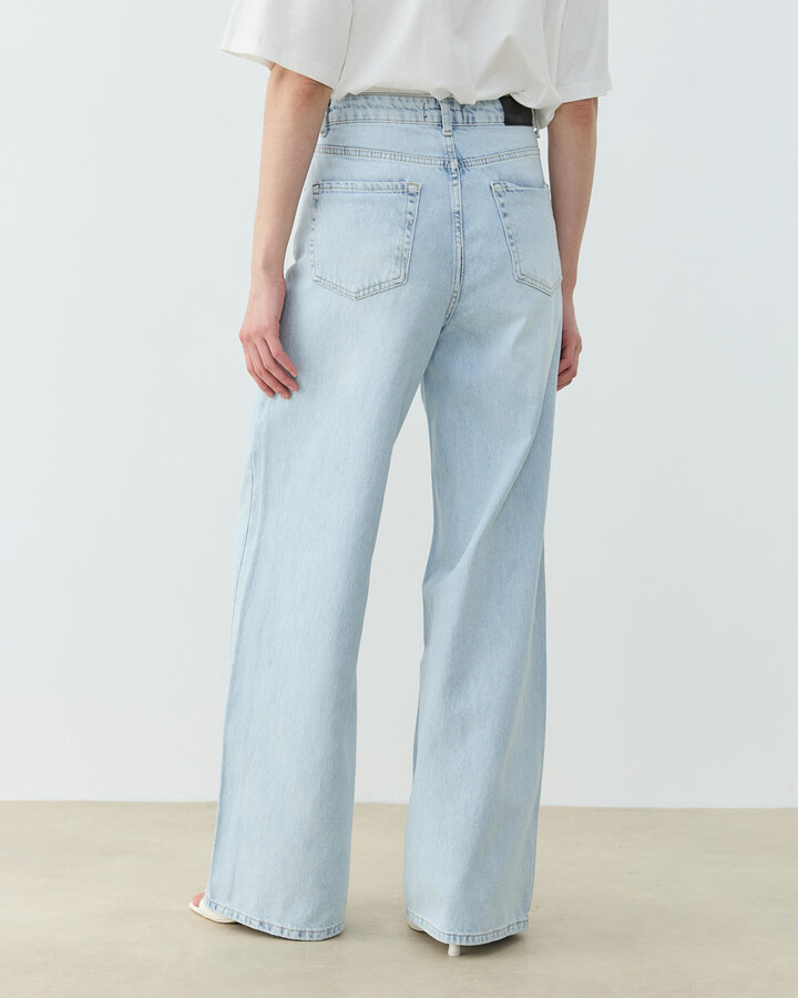 Baggy Fit Jean Açık Mavi