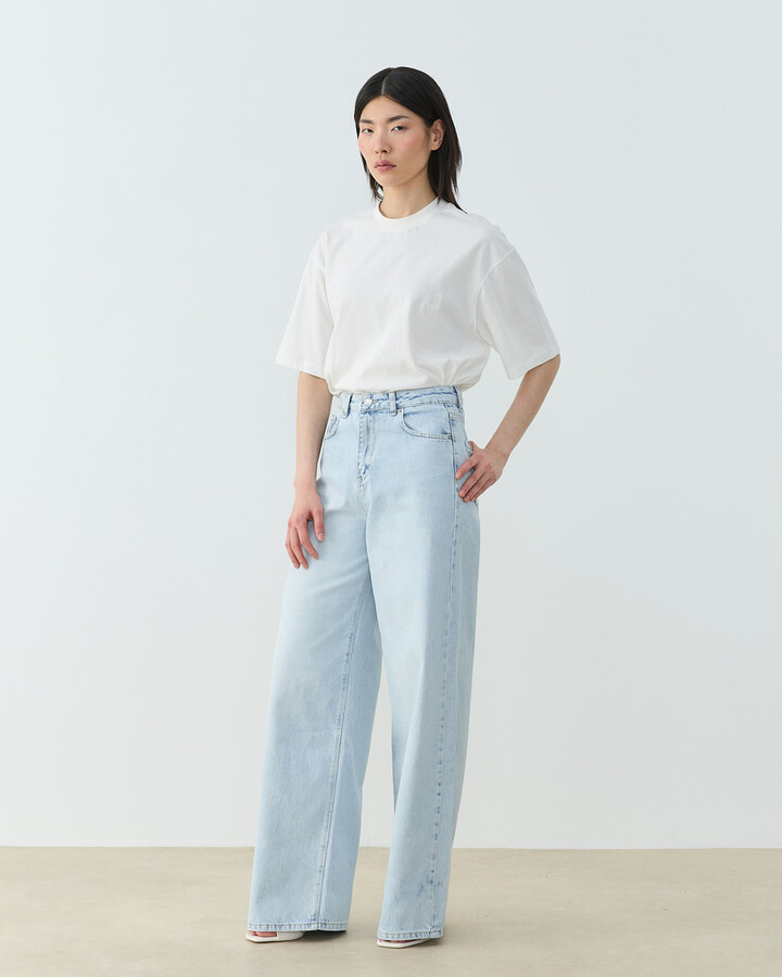 Baggy Fit Jean Açık Mavi