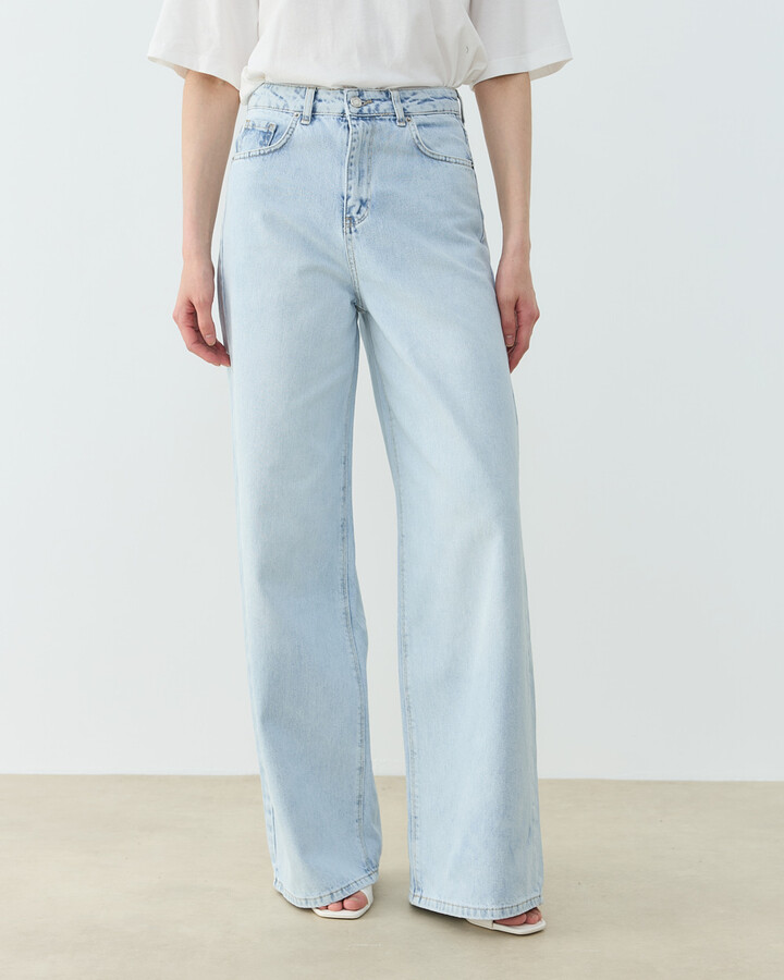 Baggy Fit Jean Açık Mavi