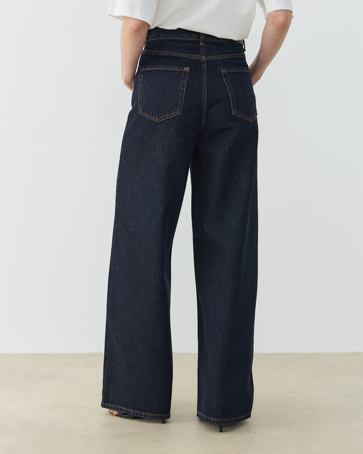 Baggy Fit Jean Koyu Lacivert