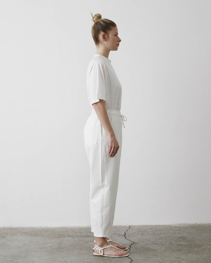Beyaz Slouchy Jean