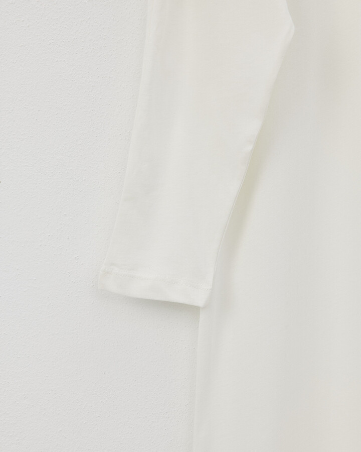 Uzun Kollu Elbise Astarı Beyaz