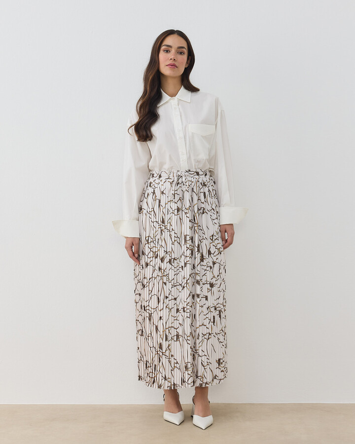 Desenli Pilise Etek Fringe