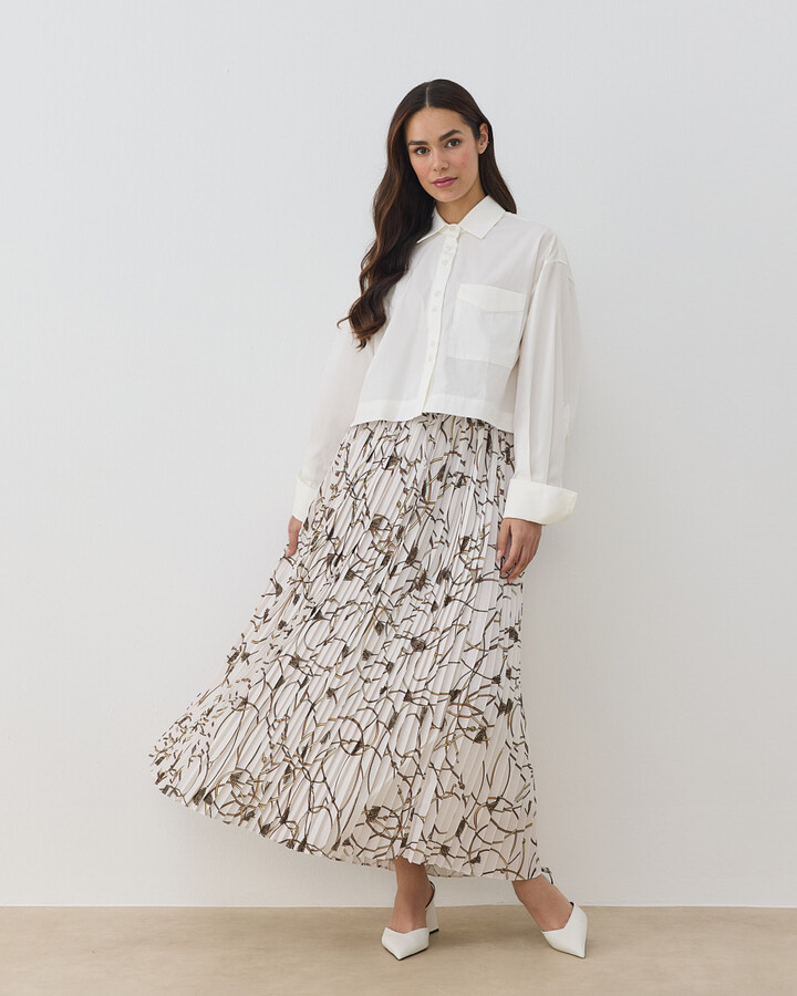 Desenli Pilise Etek Fringe