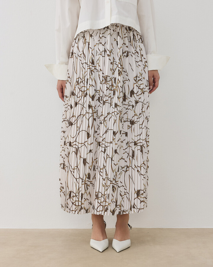 Desenli Pilise Etek Fringe