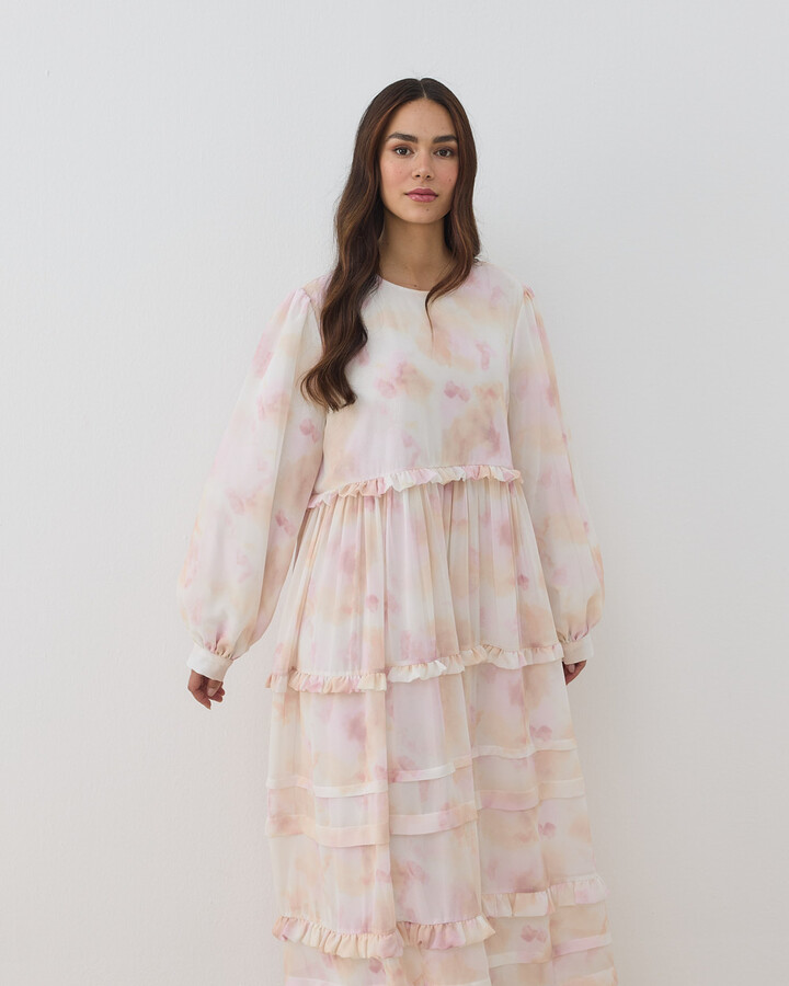 Desenli Şifon Pretty Elbise Dream