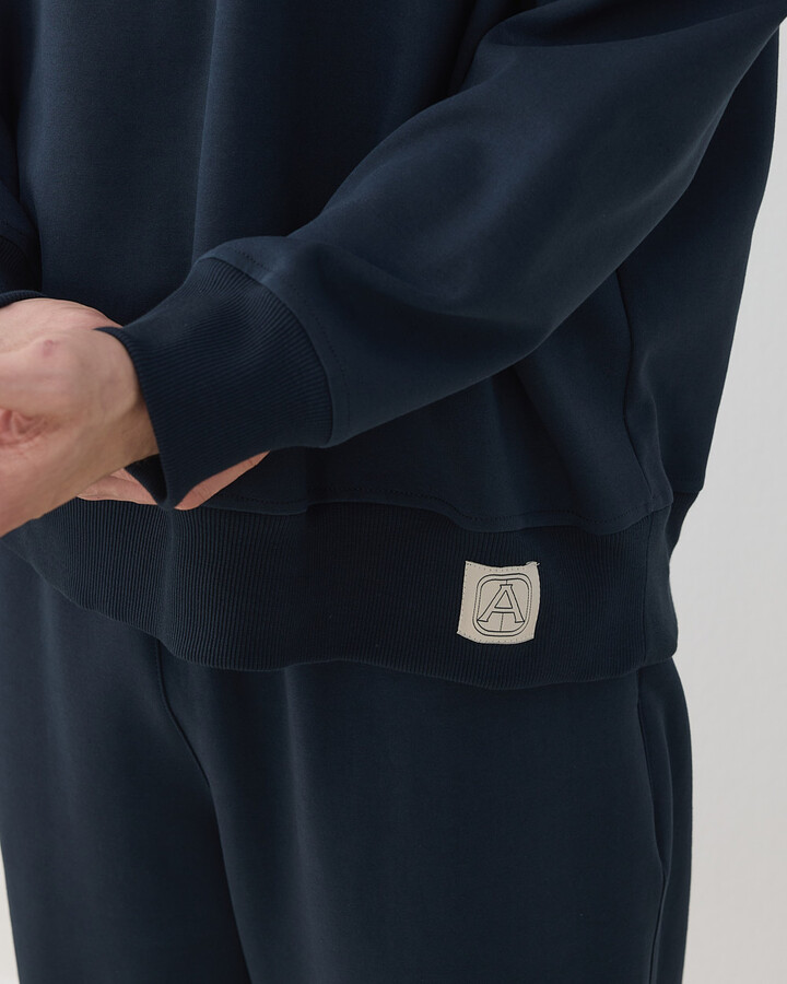Erkek Premium Doubleface Oversize Sweat Lacivert