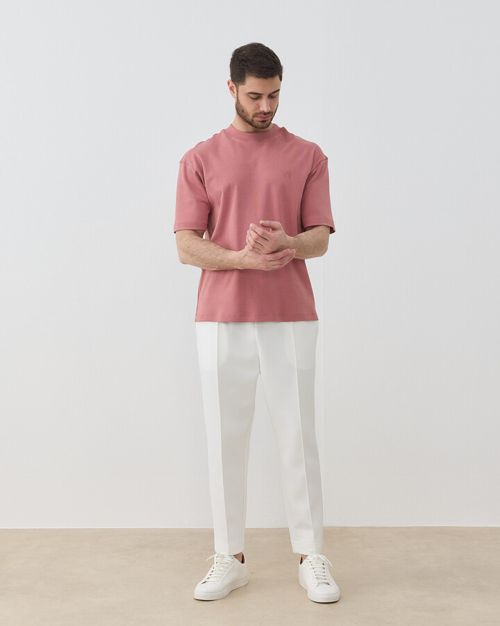 Erkek Penye İnterlok Smart Tshirt Blush Pembe