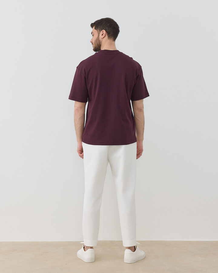 Erkek Penye İnterlok Smart Tshirt Bordo