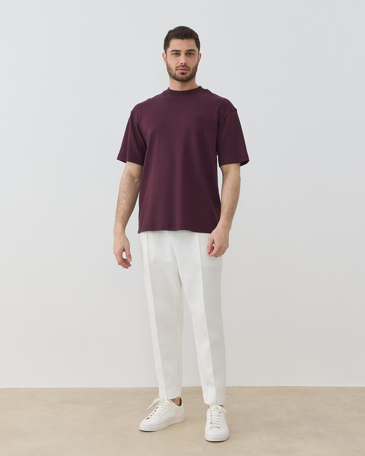Erkek Penye İnterlok Smart Tshirt Bordo
