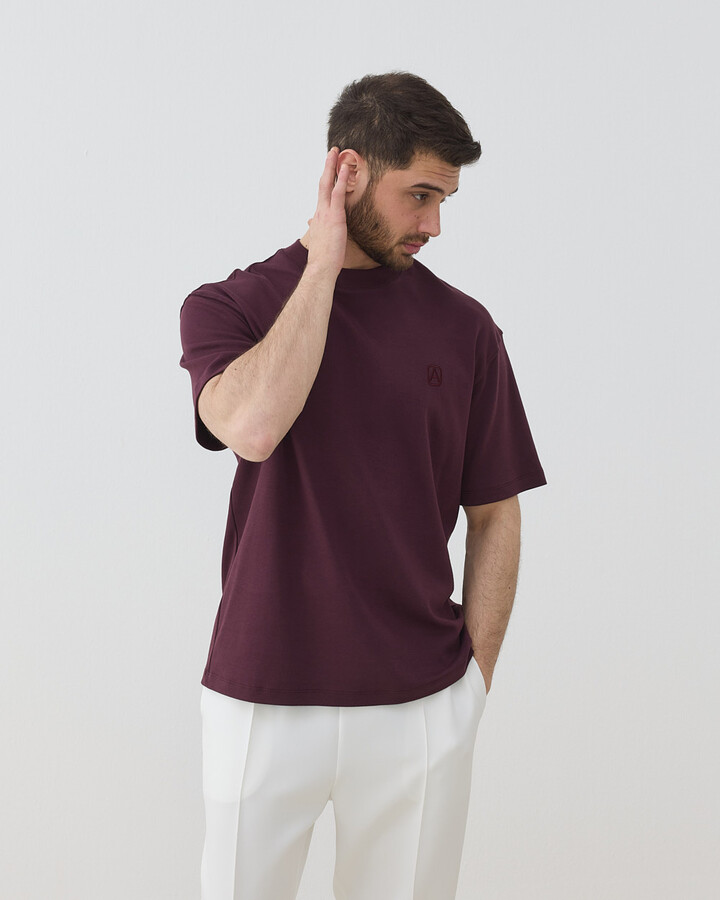 Erkek Penye İnterlok Smart Tshirt Bordo