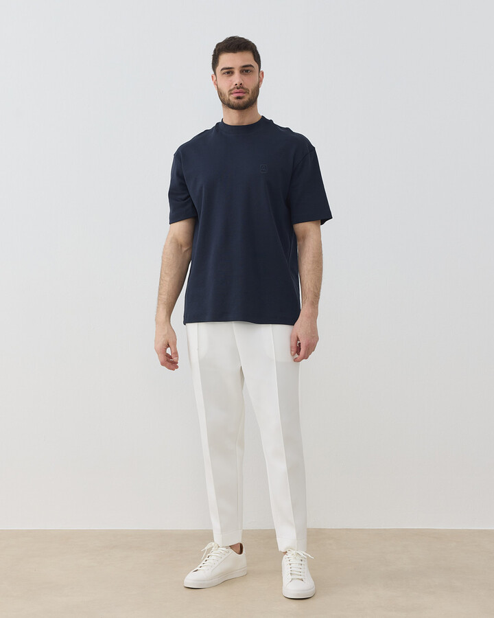 Erkek Penye İnterlok Smart Tshirt Lacivert