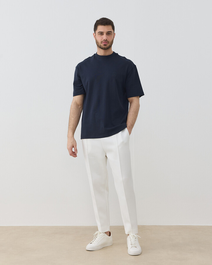 Erkek Penye İnterlok Smart Tshirt Lacivert