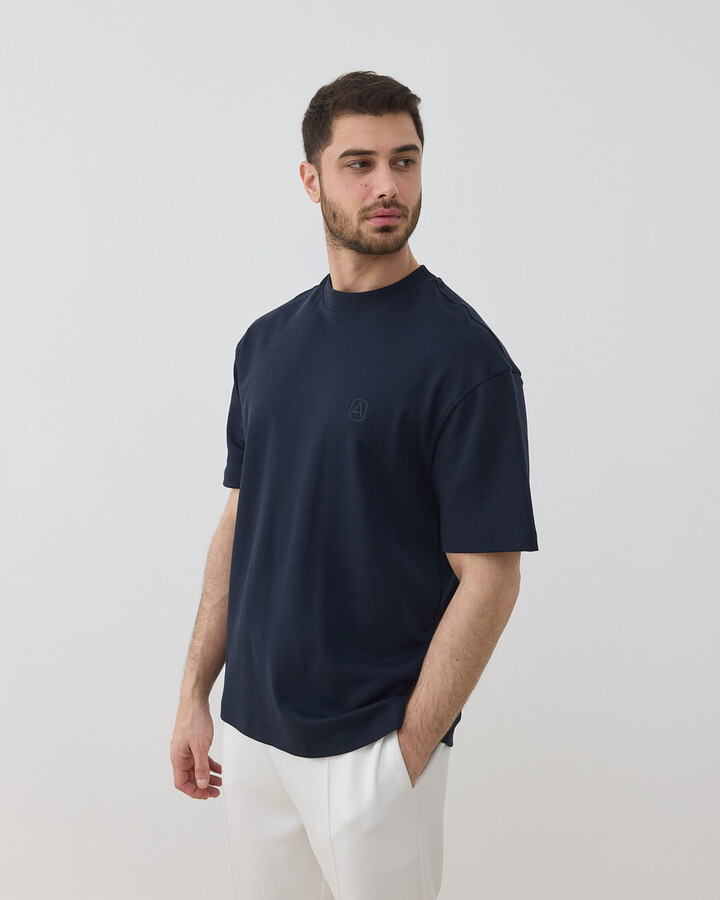 Erkek Penye İnterlok Smart Tshirt Lacivert
