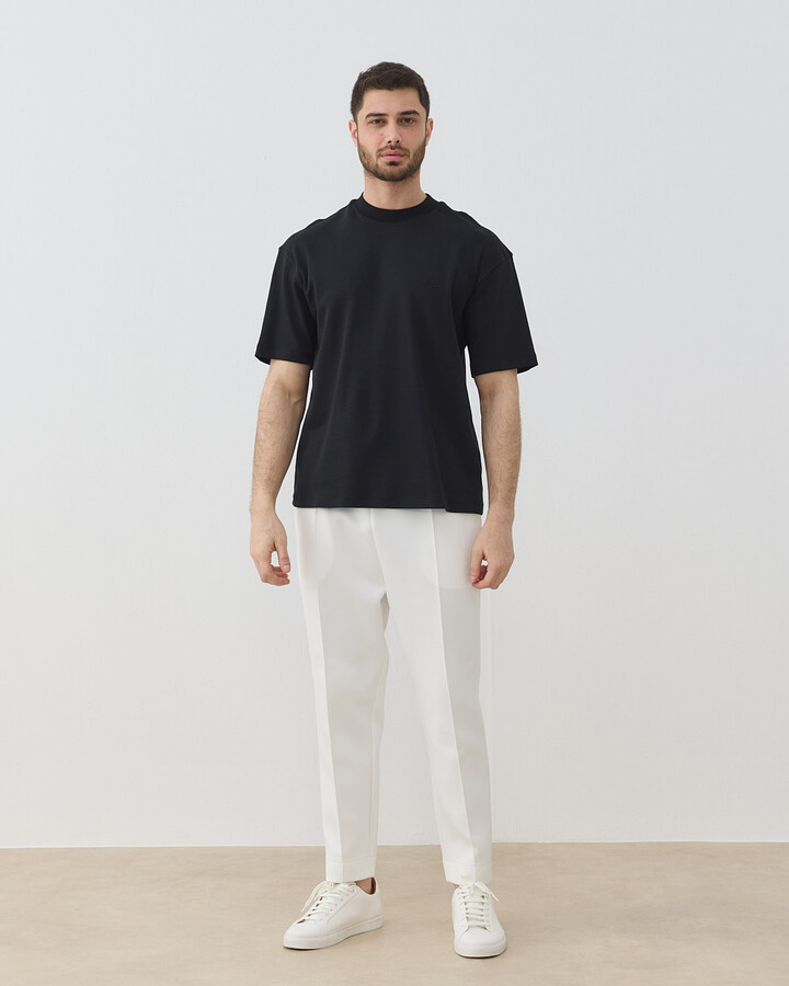 Erkek Penye İnterlok Smart Tshirt Siyah