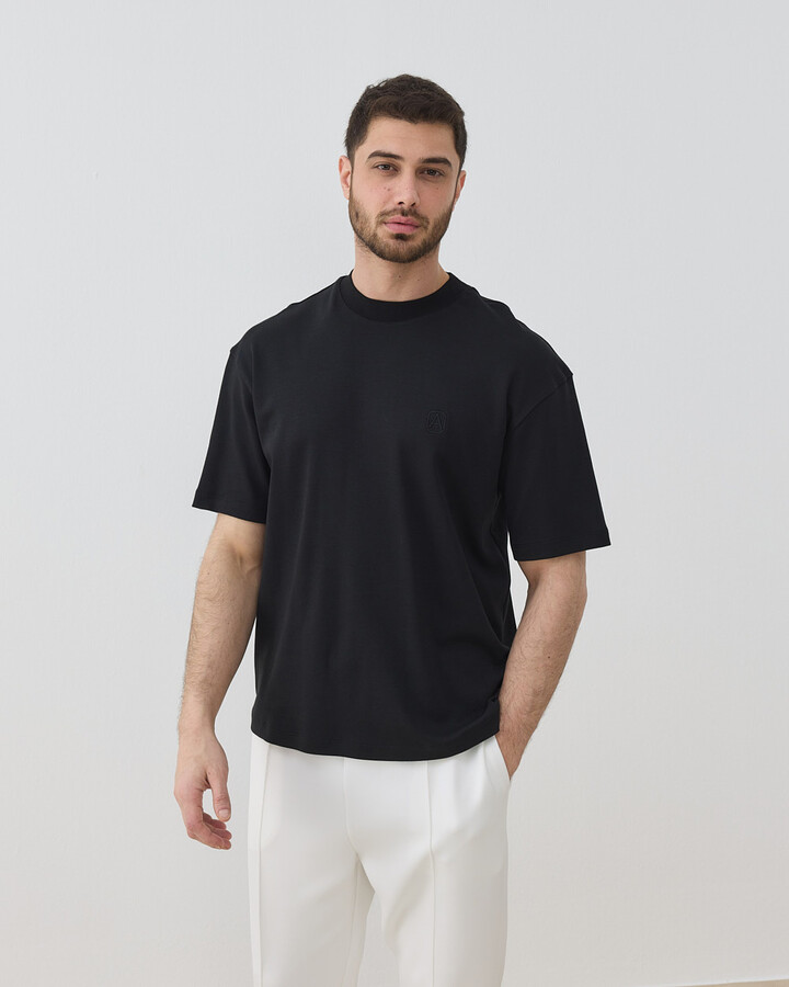 Erkek Penye İnterlok Smart Tshirt Siyah