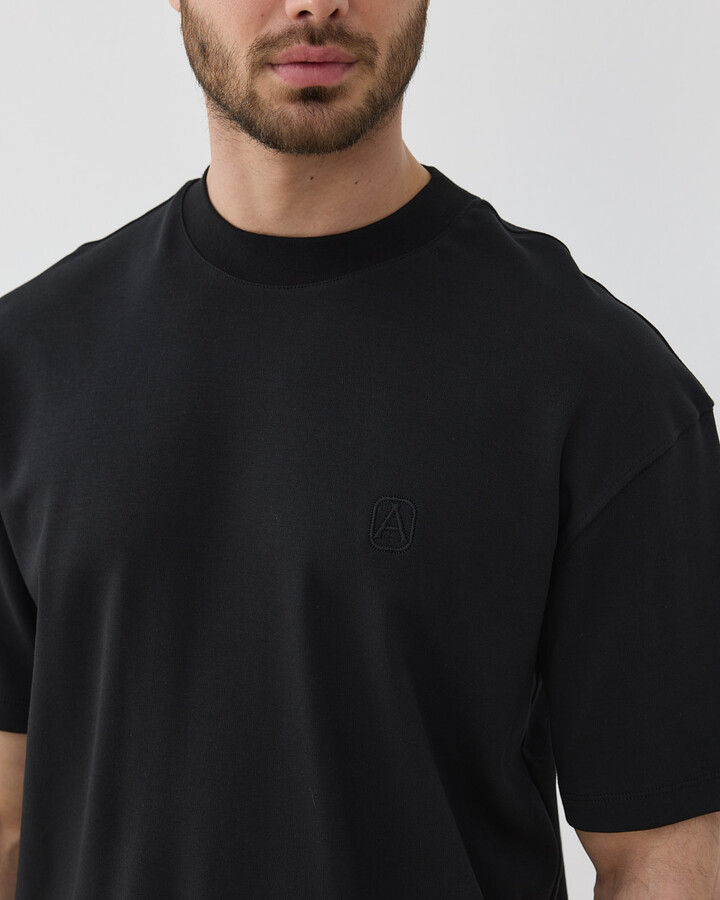 Erkek Penye İnterlok Smart Tshirt Siyah