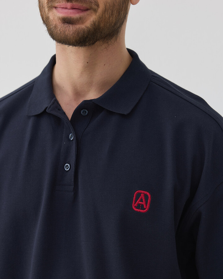 Erkek Polo Yaka Uzun Kollu Tshirt Lacivert