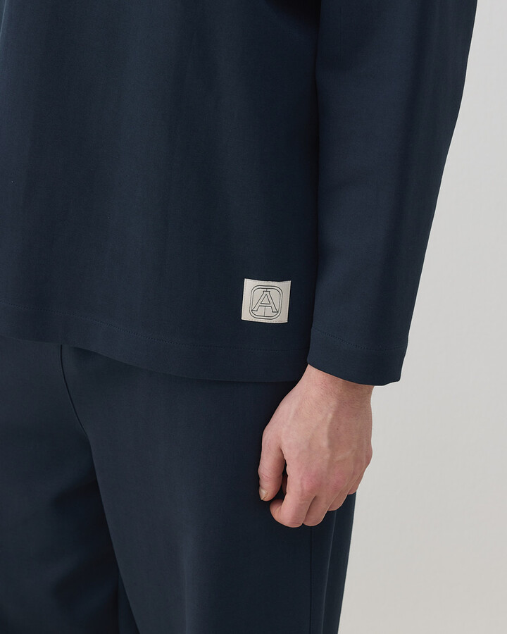 Erkek Premium Doubleface Polo Yaka Sweat Lacivert