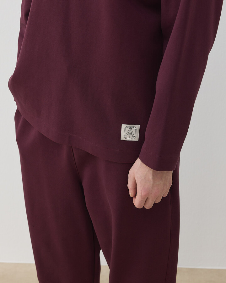Erkek Premium Doubleface Polo Yaka Sweat Mürdüm