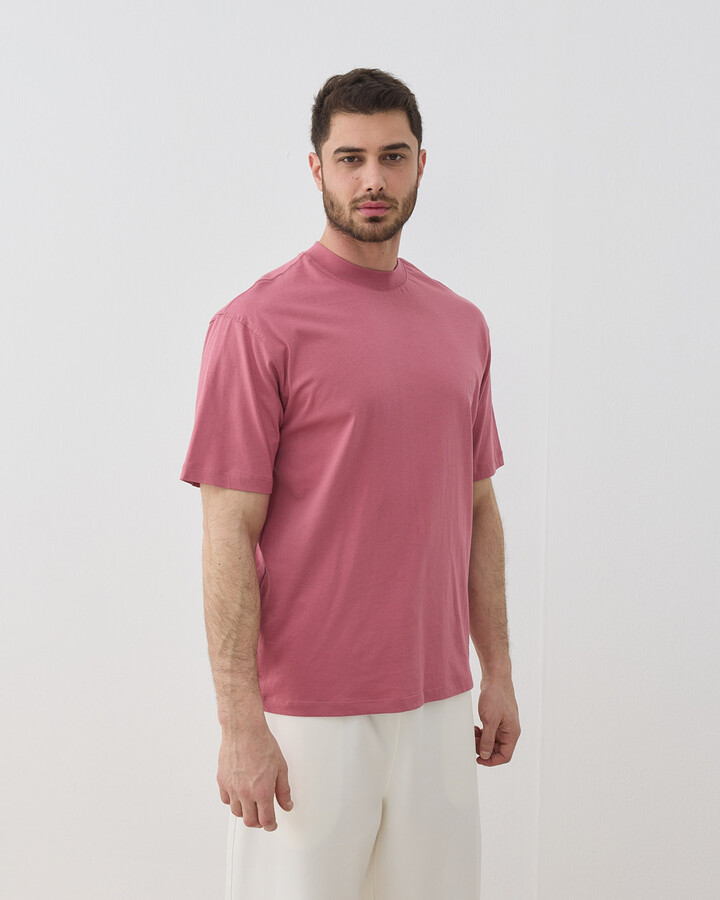 Erkek Süprem Over Tshirt Pembe