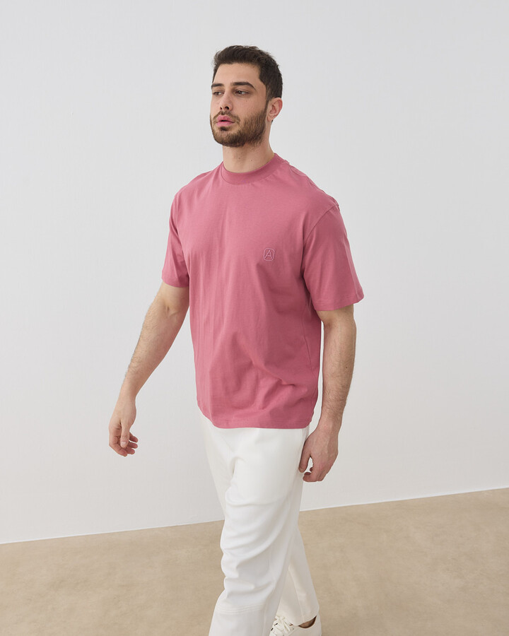 Erkek Süprem Over Tshirt Pembe
