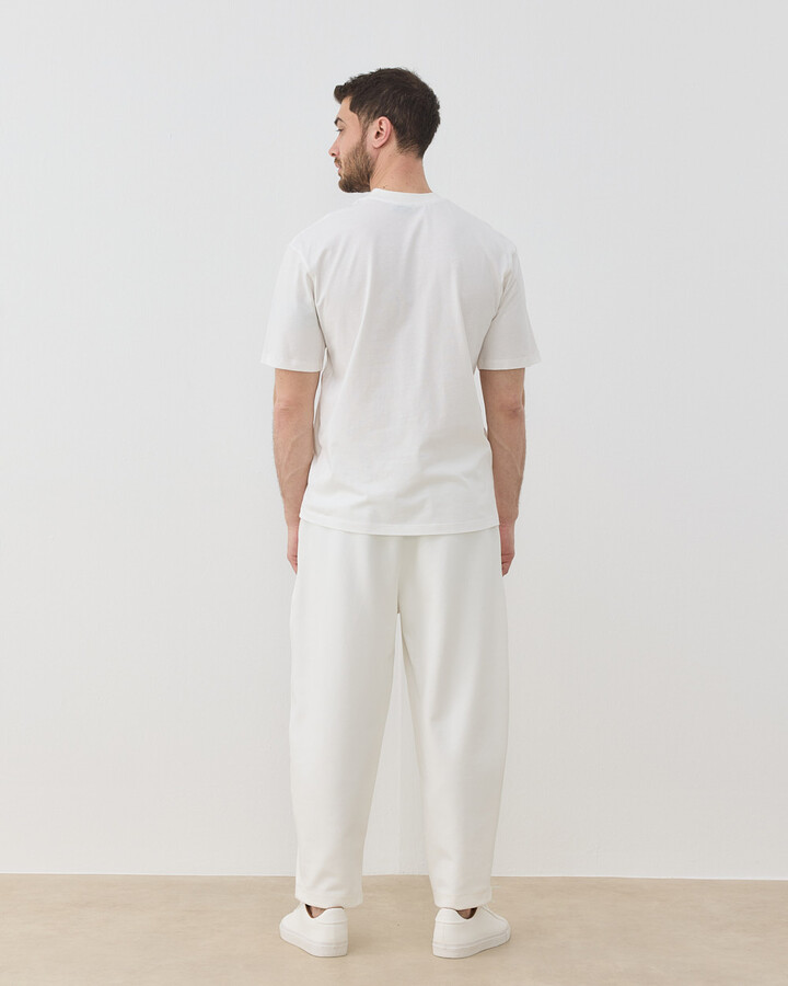 Erkek Süprem Smart Tshirt Ekru