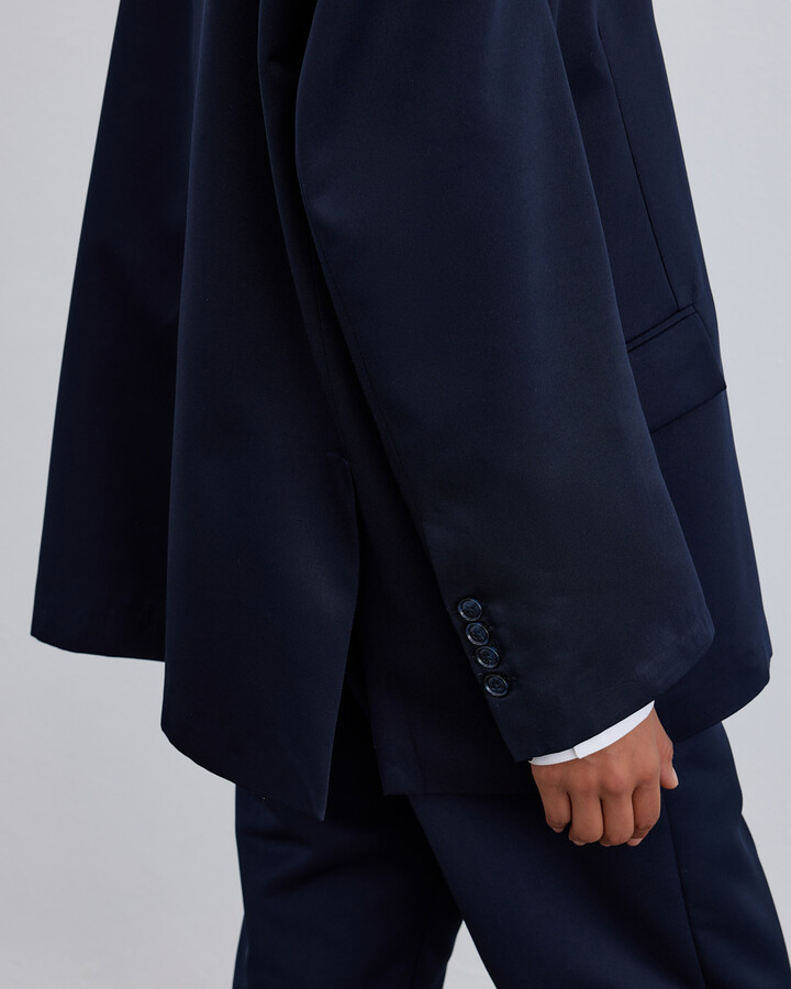 Fırsat Oversize Boyfriend Blazer Ceket Lacivert