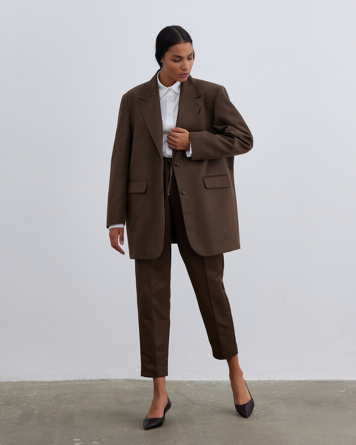 Fırsat Oversize Dad Blazer Ceket Kahve