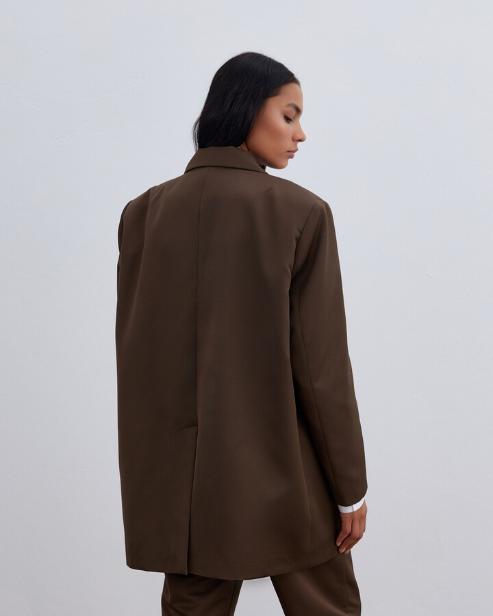 Fırsat Oversize Dad Blazer Ceket Kahve