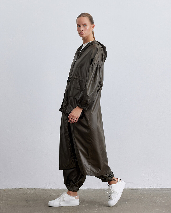 Haki Micro Oversize Cepli Hafif Yağmurluk