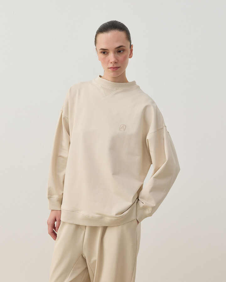 İki İplik Must Have Sweat Krem