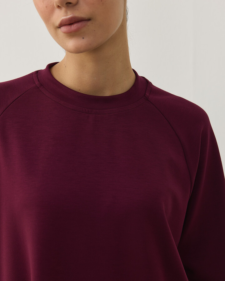 Modal Soft Touch Relax Bluz Bordo