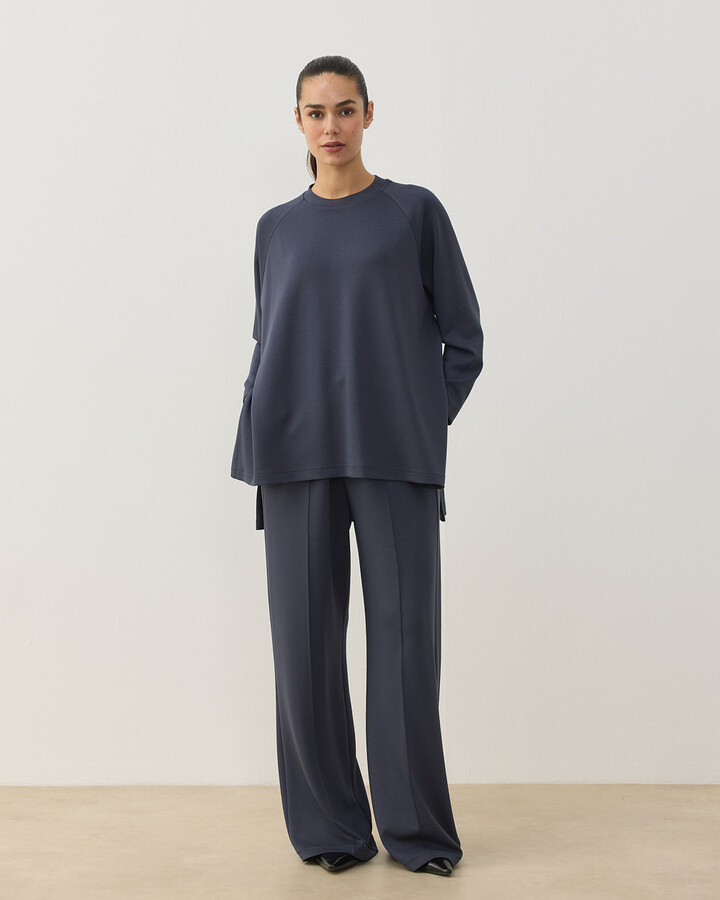 Modal Soft Touch Relax Bluz Füme