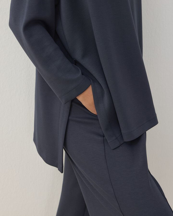 Modal Soft Touch Relax Bluz Füme