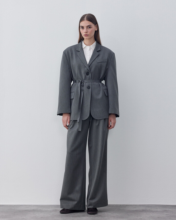 Oversize Boyfriend Blazer Ceket Antrasit