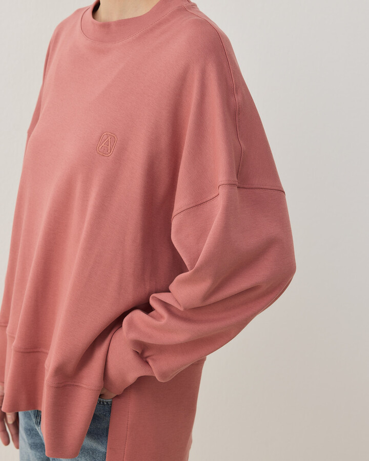 Penye İnterlok Fresh Yırtmaçlı Bluz Blush Pembe