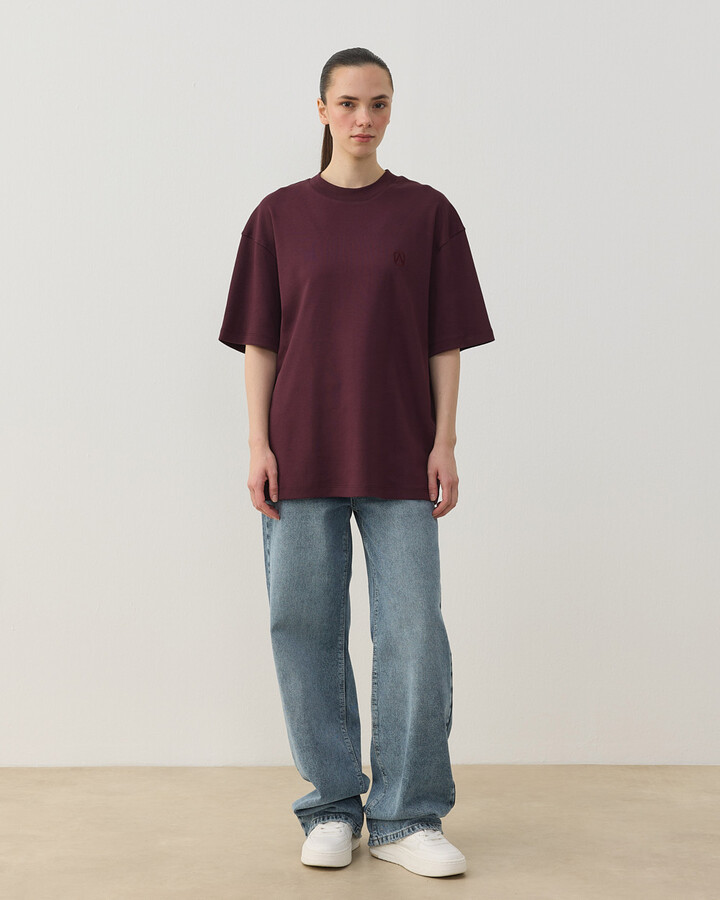 Penye İnterlok Smart Tshirt Bordo