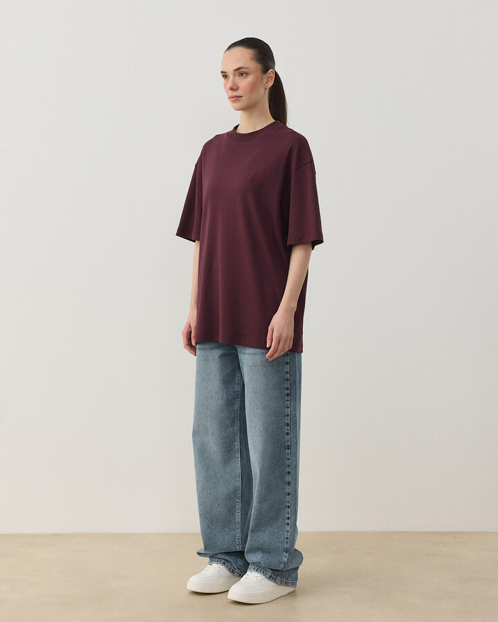 Penye İnterlok Smart Tshirt Bordo