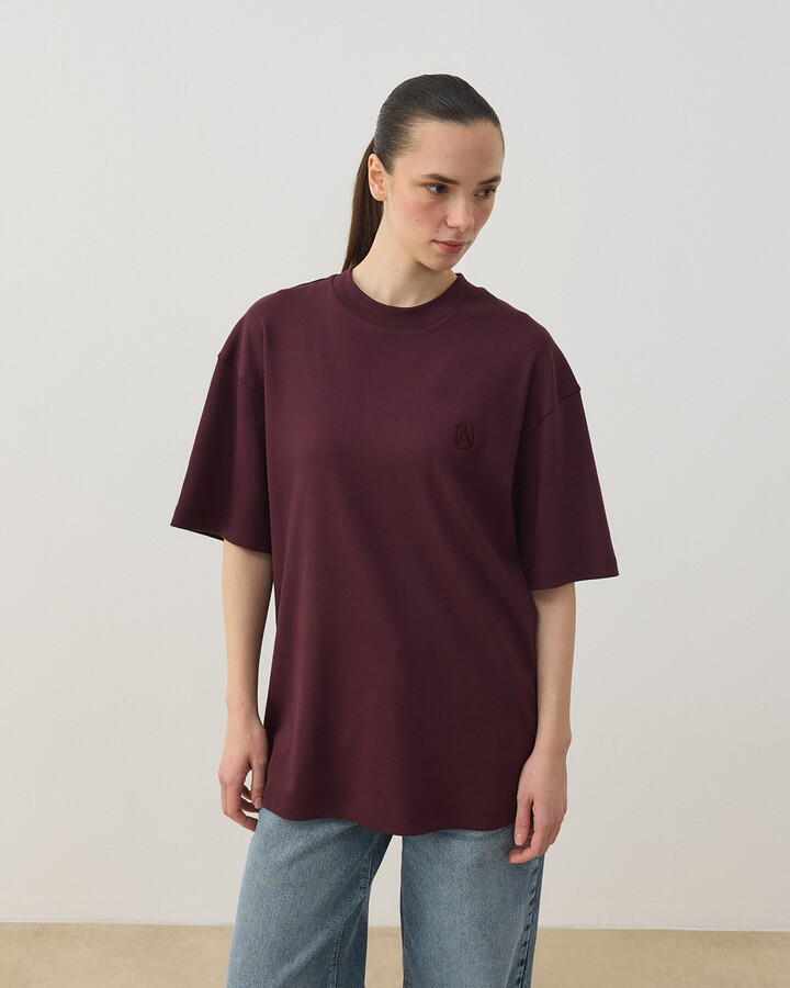 Penye İnterlok Smart Tshirt Bordo