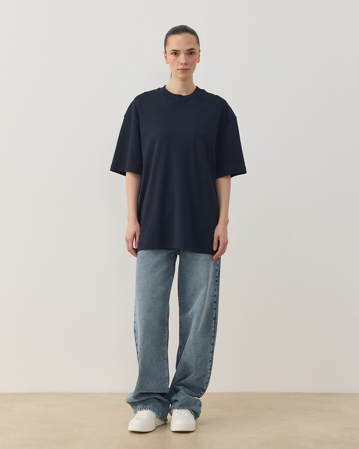 Penye İnterlok Smart Tshirt Lacivert