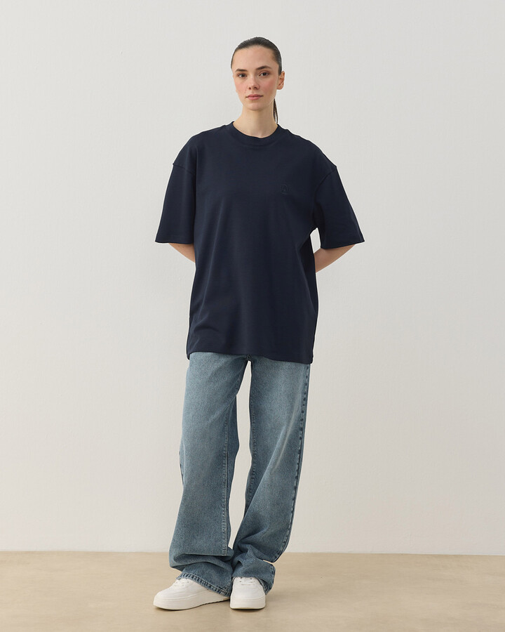 Penye İnterlok Smart Tshirt Lacivert