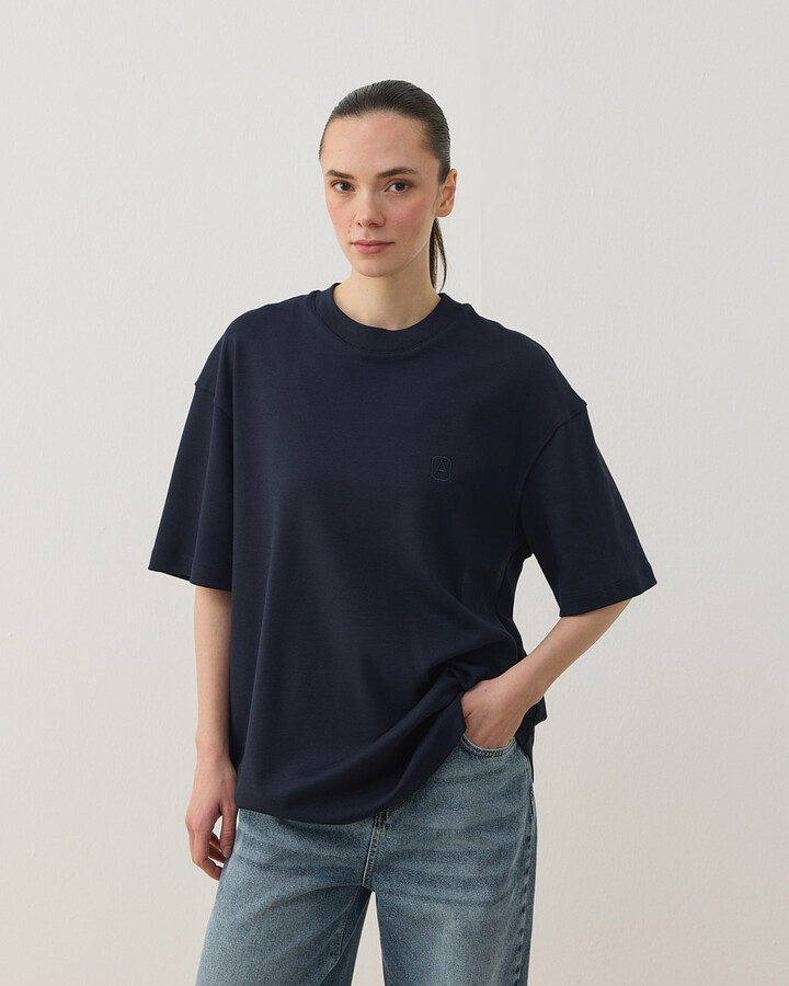 Penye İnterlok Smart Tshirt Lacivert