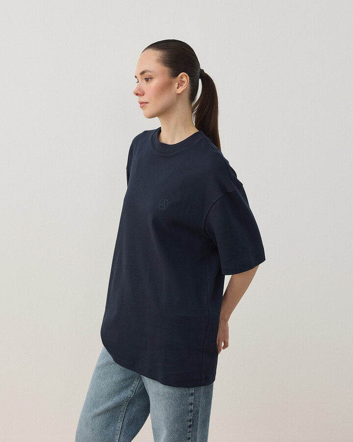 Penye İnterlok Smart Tshirt Lacivert