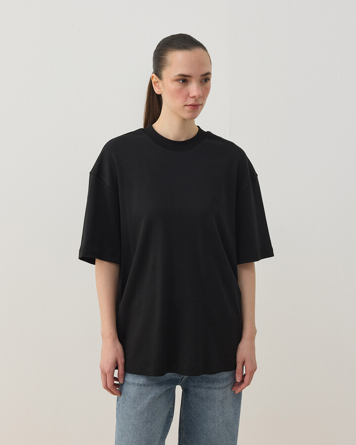 Penye İnterlok Smart Tshirt Siyah