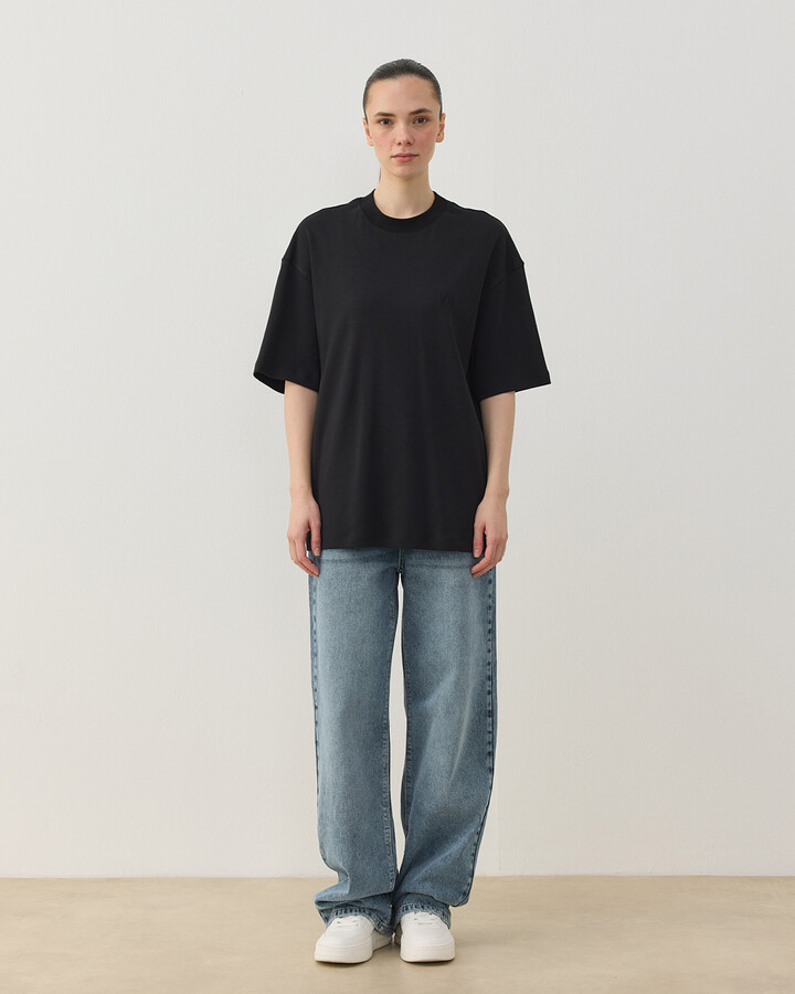 Penye İnterlok Smart Tshirt Siyah