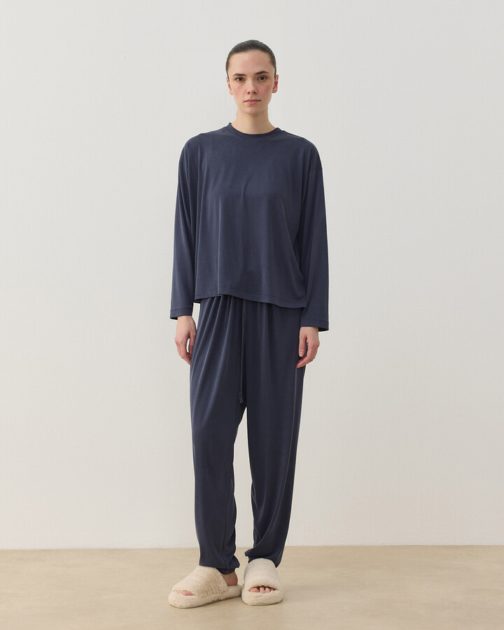 Penye Jogger Pijama Takımı Füme