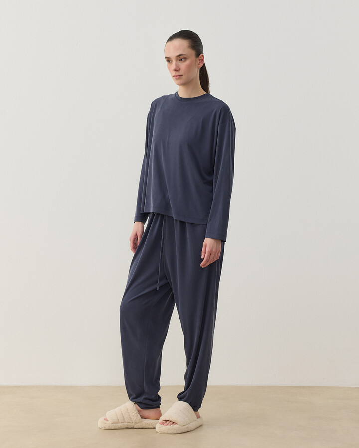Penye Jogger Pijama Takımı Füme
