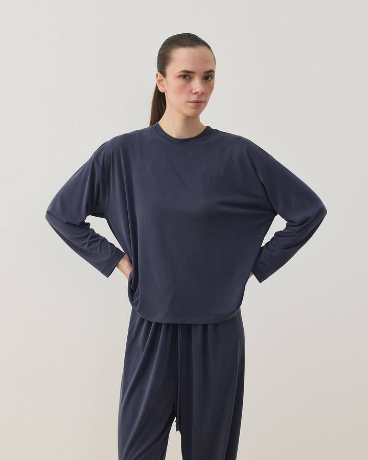 Penye Jogger Pijama Takımı Füme